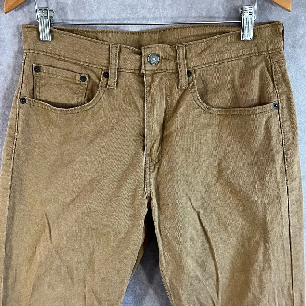 Levi's 502 Jeans Men‎ 31x30 Tab Beige Tapered Pants Stretch Cotton Casual Modern